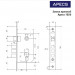 Замок врезной Apecs 1026/60-G