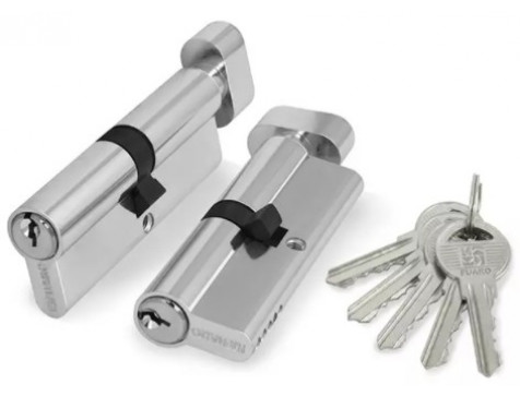 Цилиндровый механизм Fuaro 100 ZM 70(35/35)-CP хром (верт./ключ)