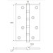 Петля универсальная Avers 100*70*2.5-B4-G (золото)