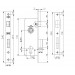 Замок врезной Kale 152/R 35 мм w/b (латунь)