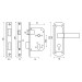 Замок врезной Punto KIT P25 5558 ORION SN/CP
