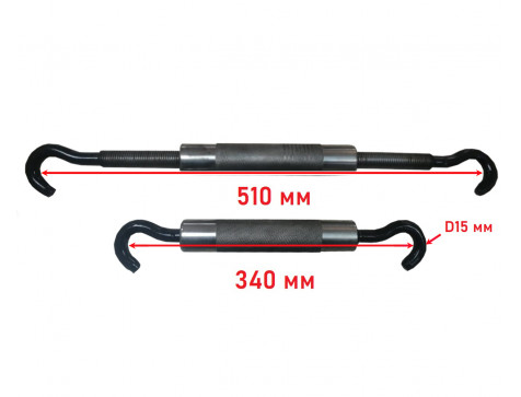 Талреп гаражный D37 мм 340-510 мм крюк-крюк