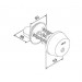 Механизм секретности Abloy CY001C с поворотной кнопкой (хром)
